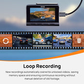 70mai 4K Dash Cam A810 Front & Rear with Night Vision, 128GB